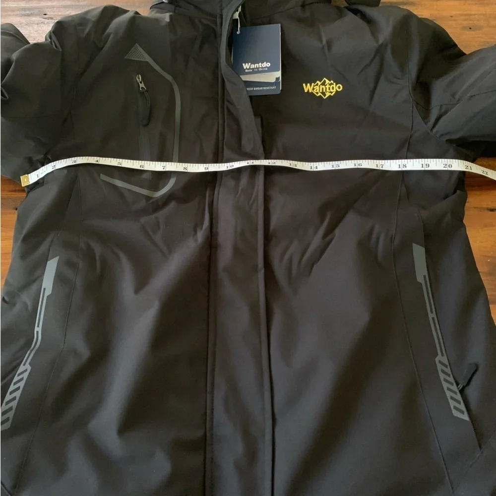 Wantdo Waterproof Ski Jacket Windproof Snow Warm Hooded Coat Sz M